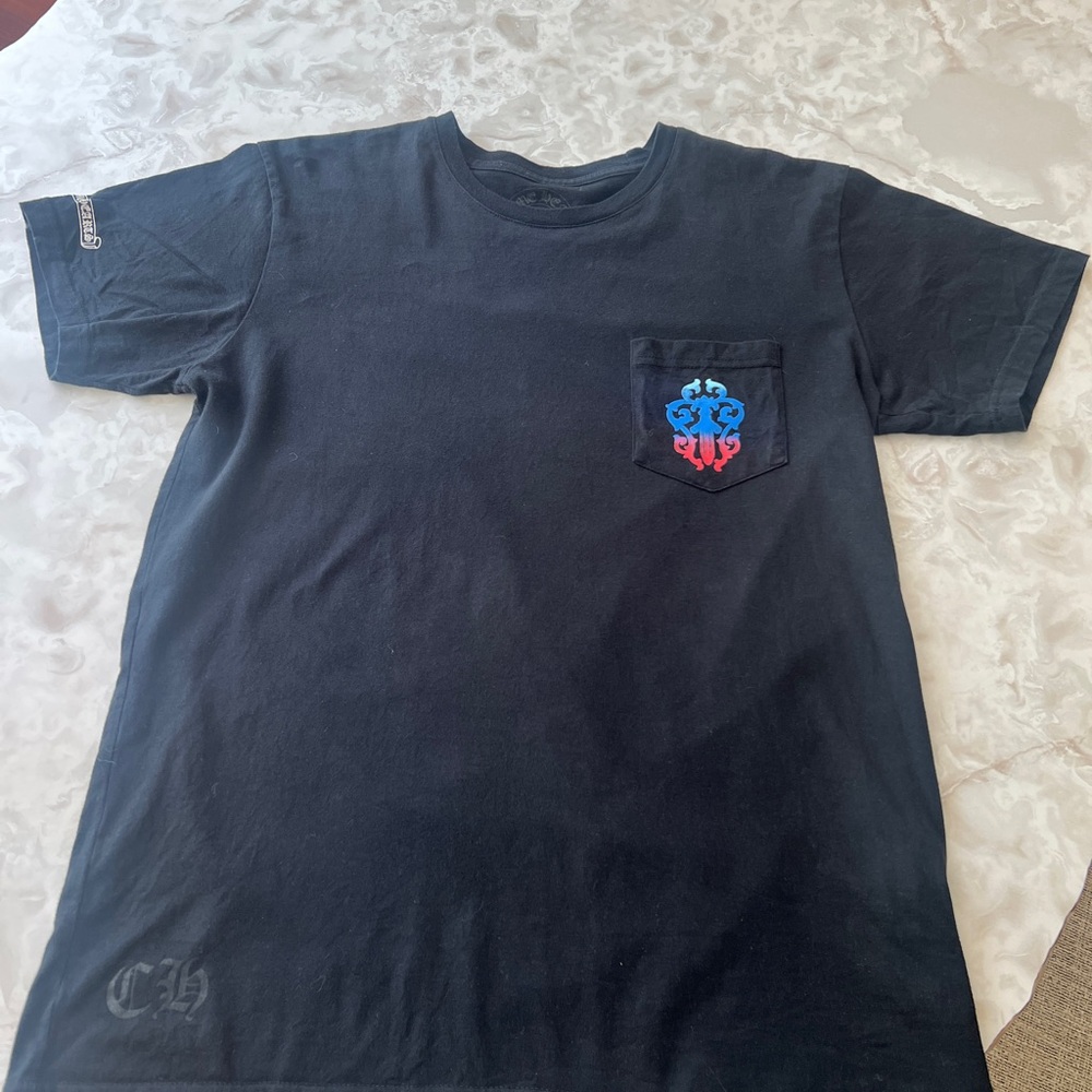 Chrome Hearts Black and Blue Graphic Tee
